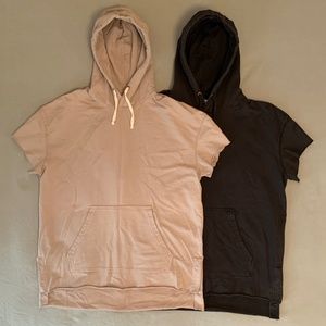 (2) Urban Outfitters Short Sleeve Sweatshirt Hoody